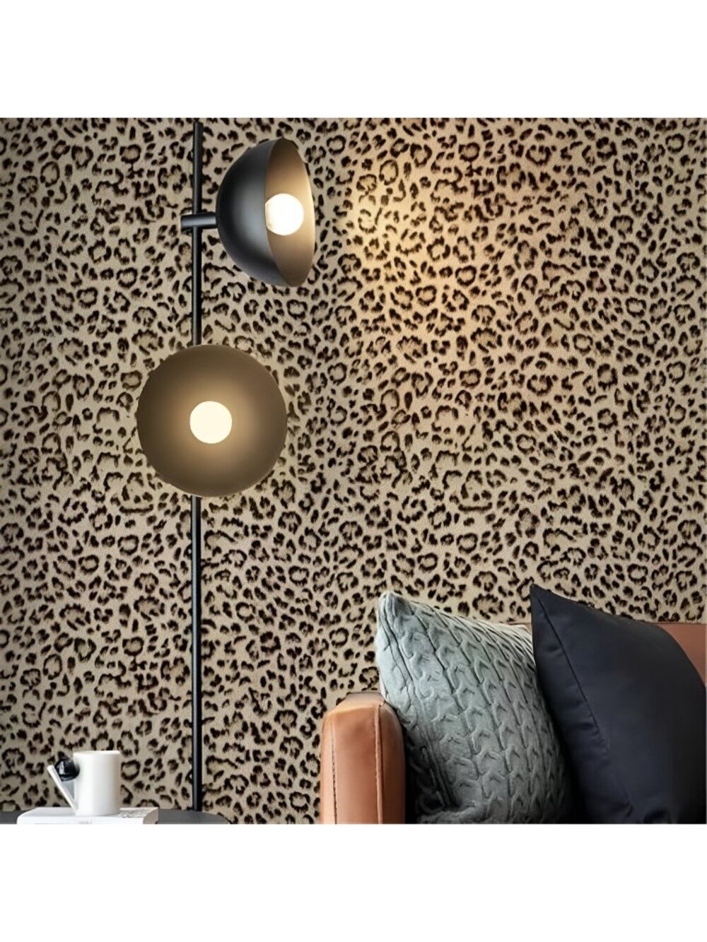Leopard Print Peel and Stick Wallpaper, Waterproof Removable Self